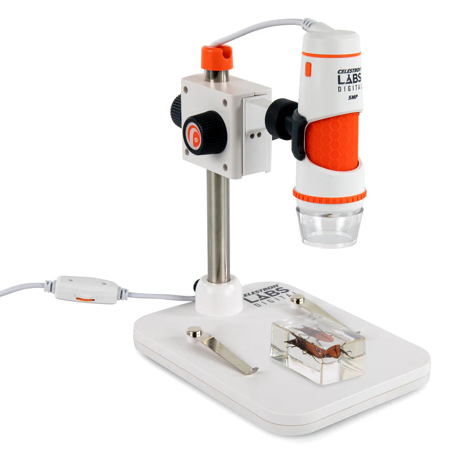 Celestron Labs 5MP Handheld Digital Microscope with Stand - 44308