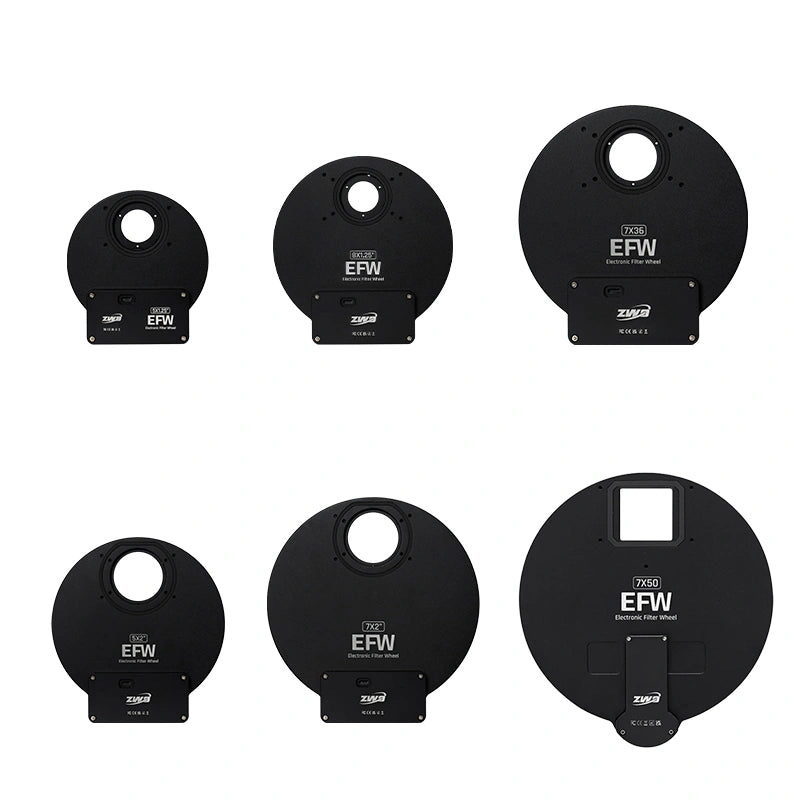 ZWO 5 x 1.25" EFW Mini Electronic Filter Wheel - Next Gen - 5 Position for 1.25 or 31 mm Filters - EFW-5x1.25-25