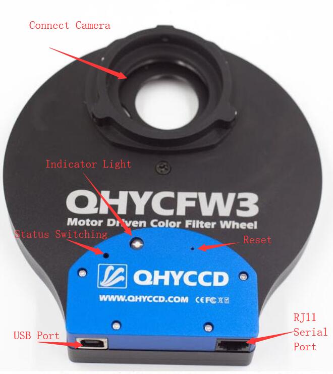 QHY 5 x 50mm CFW3M-SR Color Filter Wheel - Medium - Standard Thickness ...