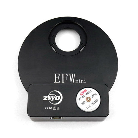 ZWO EFW Mini Electronic Filter Wheel - Five Positions for 1.25" or 31 mm Filters - EFW-MINI