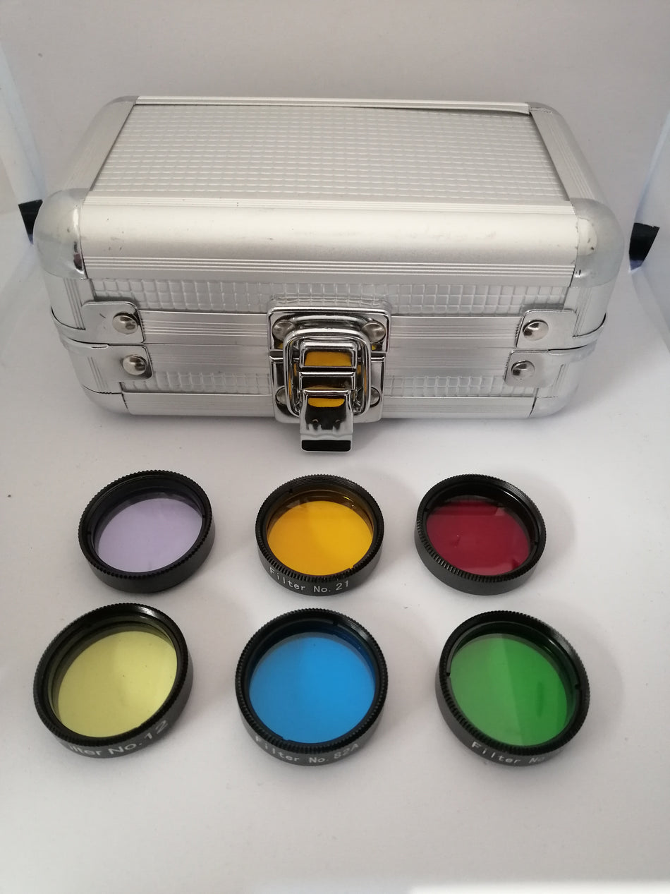SkyMentor 6-Piece Filters Set Kit For Lunar & Planetary Viewing W/ Aluminum Case - 1.25"