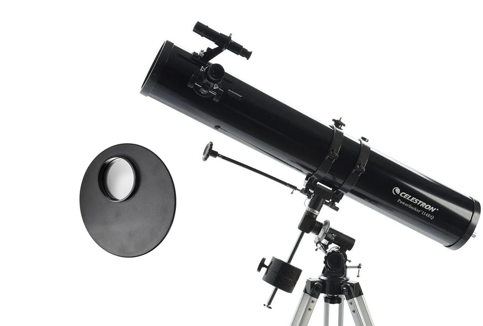 Celestron PowerSeeker 114EQ Newtonian Telescope with FREE Solar Filter - While They Last!