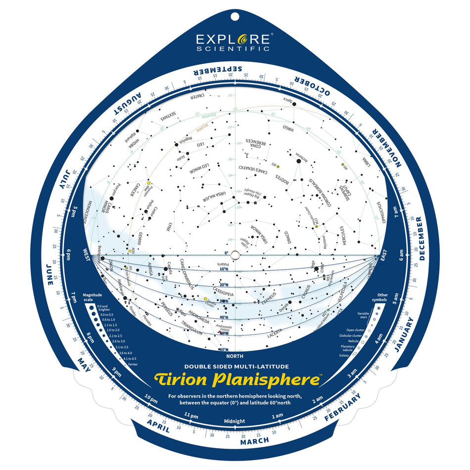 Explore Scientific Tirion Double-Sided Multi-Latitude Planisphere - ES-TPS018